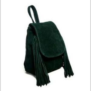 ASOS Suede Mini Backpack with Fringe